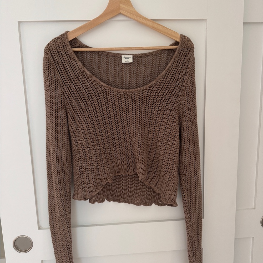 Abercrombie & Fitch Brown Scoop Neck Sweater